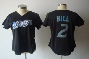 MLB Women Jerseys toronto blue jays #2 hill black