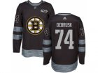 Men Adidas Boston Bruins #74 Jake DeBrusk Black 1917-2017 100th Anniversary Stitched NHL Jersey