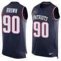 Nike New England Patriots #90 Malcom Brown Navy Blue Team Color Men Stitched NFL Limited Tank Top Jersey