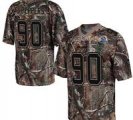 Nike Bears #90 Julius Peppers Camo With Hall of Fame 50th Patch NFL Elite Jersey