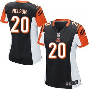 Women Nike Cincinnati Bengals #20 Reggie Nelson Black jerseys