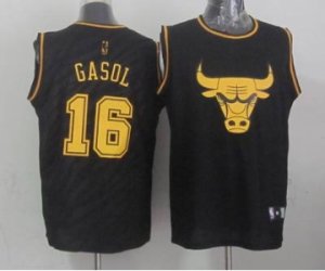 nba chicago bulls #16 gasol zebra