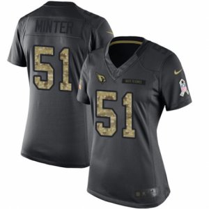 Women\'s Nike Arizona Cardinals #51 Kevin Minter Limited Black 2016 Salute to Service NFL Jersey