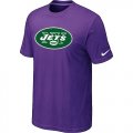 New York Jets Sideline Legend Authentic Logo T-Shirt Purple