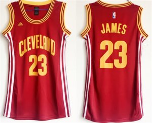 Cavaliers #23 Lebron James Red Women Swingman Jersey