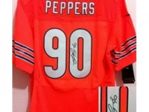 Nike NFL Chicago Bears #90 Julius Peppers orange Jerseys(Signed Elite)