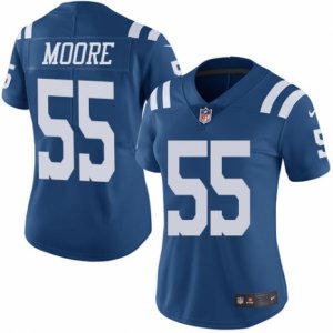 Women\'s Nike Indianapolis Colts #55 Sio Moore Limited Royal Blue Rush NFL Jersey