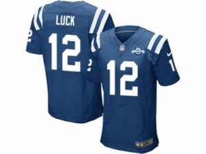 Nike Indianapolis Colts #12 Andrew Luck Blue Jerseys(Elite 30th Seasons Patch)