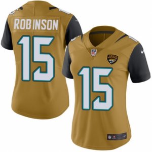 Women\'s Nike Jacksonville Jaguars #15 Allen Robinson Limited Gold Rush NFL Jersey