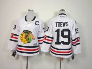 NHL Women chicago blackhawks #19 Jonathan Toews white jerseys(2015 new classic)