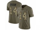 Men Nike New England Patriots #14 Steve Grogan Limited Olive Camo 2017 Salute to Service NFL Jersey