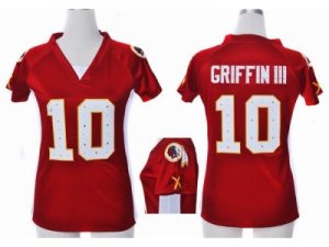 Nike Women Washington Redskins #10 Robert Griffin III red jerseys[draft him ii top]