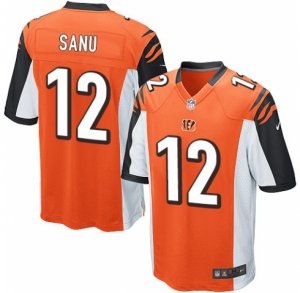 Men\'s Nike Cincinnati Bengals #12 Mohamed Sanu Game Orange Alternate NFL Jersey