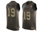 Mens Nike Detroit Lions #19 Kenny Golladay Limited Green Salute to Service Tank Top NFL Jersey