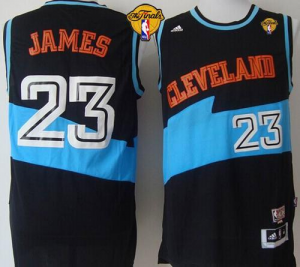 NBA Cleveland Cavaliers #23 LeBron James Black ABA Hardwood Classic The Finals Patch Stitched Jerseys