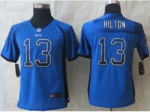 Youth 2014 New Nike Indianapolis Colts #13 Hilton blue Jerseys(Drift Fashion)