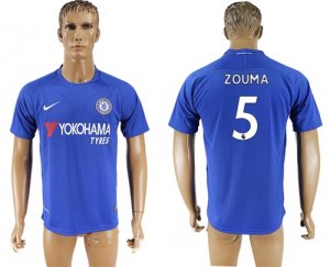 2017-18 Chelsea 5 ZOUMA Home Thailand Soccer Jersey