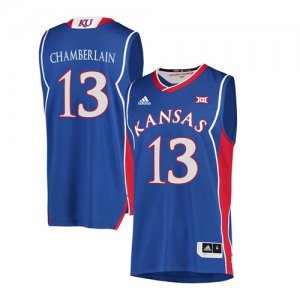 Kansas Jayhawks #13 Wilt Chamverlain Blue Throwback College Basketball Jersey