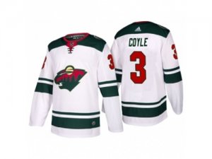 Mens adidas 2017-2018 Season Minnesota Wild #3 Charlie Coyle Away Jersey