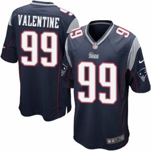 Mens Nike New England Patriots #99 Vincent Valentine Game Navy Blue Team Color NFL Jersey