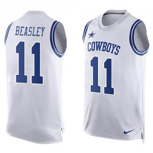 Nike Dallas Cowboys #11 Cole Beasley White Men Stitched NFL Limited Tank Top Jersey