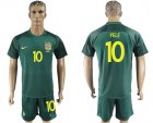 2017-18 Brazil 10 PELE Away Soccer Jersey