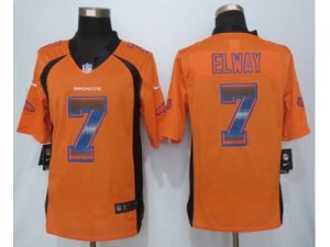 2015 New Nike Denver Broncos #7 Elway Orange Strobe Jerseys(Limited)