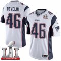 Youth Nike New England Patriots #46 James Develin Elite White Super Bowl LI 51 NFL Jersey