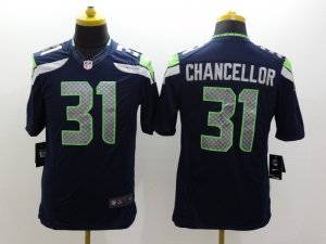 Nile Seattle Seahawks #31 Kam Chancellor blue jerseys(Limited)