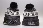 Panthers Fresh Logo Black Sport Pom Cuffed Knit Hat YP