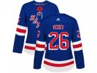 Women Adidas New York Rangers #26 Jimmy Vesey Royal Blue Home Authentic Stitched NHL Jersey