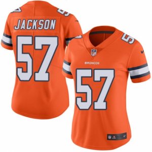 Women\'s Nike Denver Broncos #57 Tom Jackson Limited Orange Rush NFL Jersey