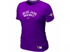 Women Toronto Blue Jays Nike Purple Short Sleeve Practice T-Shirt