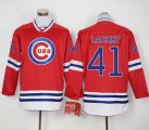 Chicago Cubs #41 John Lackey Red Long Sleeve Stitched Baseball Jersey