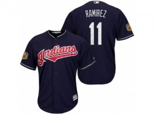 Mens Cleveland Indians #11 Jose Ramirez 2017 Spring Training Cool Base Stitched MLB Jersey