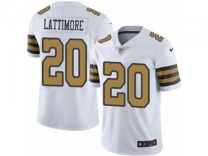 Mens Nike New Orleans Saints #20 Marshon Lattimore Limited White Rush NFL Jersey