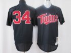 mlb mesh batting practice jersey minnesota twins #34 puckett m&n