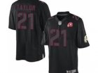 Nike NFL Washington Redskins #21 Fred Taylor Black Jerseys W 80TH Patch(Impact Limited)