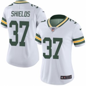 Women\'s Nike Green Bay Packers #37 Sam Shields Limited White Rush NFL Jersey