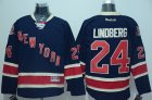 New York Rangers #24 Oscar Lindberg Navy Blue Stitched NHL Jersey