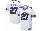 Mens Nike Buffalo Bills #27 Mike Tolbert Elite White NFL Jersey