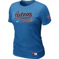 Women MLB Houston Astros L.blue Nike Short Sleeve Practice T-Shirt