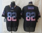 Nike Baltimore Ravens #82 Smith Black Jerseys(USA Flag Fashion Elite)