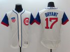 2016 Mens Chicage Cubs # #17 Kris Bryant 1942 Turn Back The Clock Flexbase Jersey