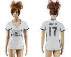 Womens Real Madrid #17 Arbeloa Home Soccer Club Jersey