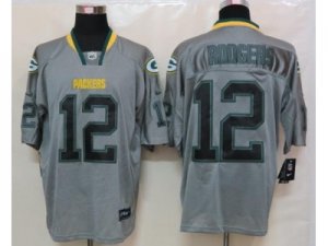 Nike NFL Green Bay Packers #12 Aaron Rodgers Grey Jerseys[Lights out Elite]