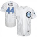 Chicago Cubs #44 Anthony Rizzo White(Blue Strip) Flexbase Authentic Collection 2016 Fathers Day Stitched Baseball Jersey