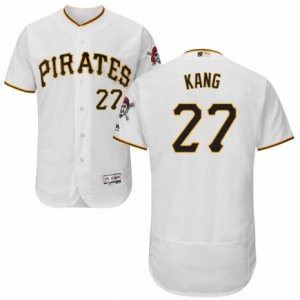 Men\'s Majestic Pittsburgh Pirates #27 Jung-ho Kang White Flexbase Authentic Collection MLB Jersey