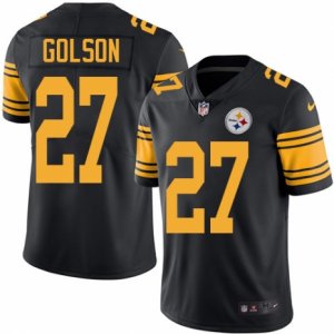 Men Nike Pittsburgh Steelers #27 Senquez Golson Black Color Rush Limited Jersey