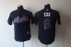 mlb atlanta braves #6 cox blue